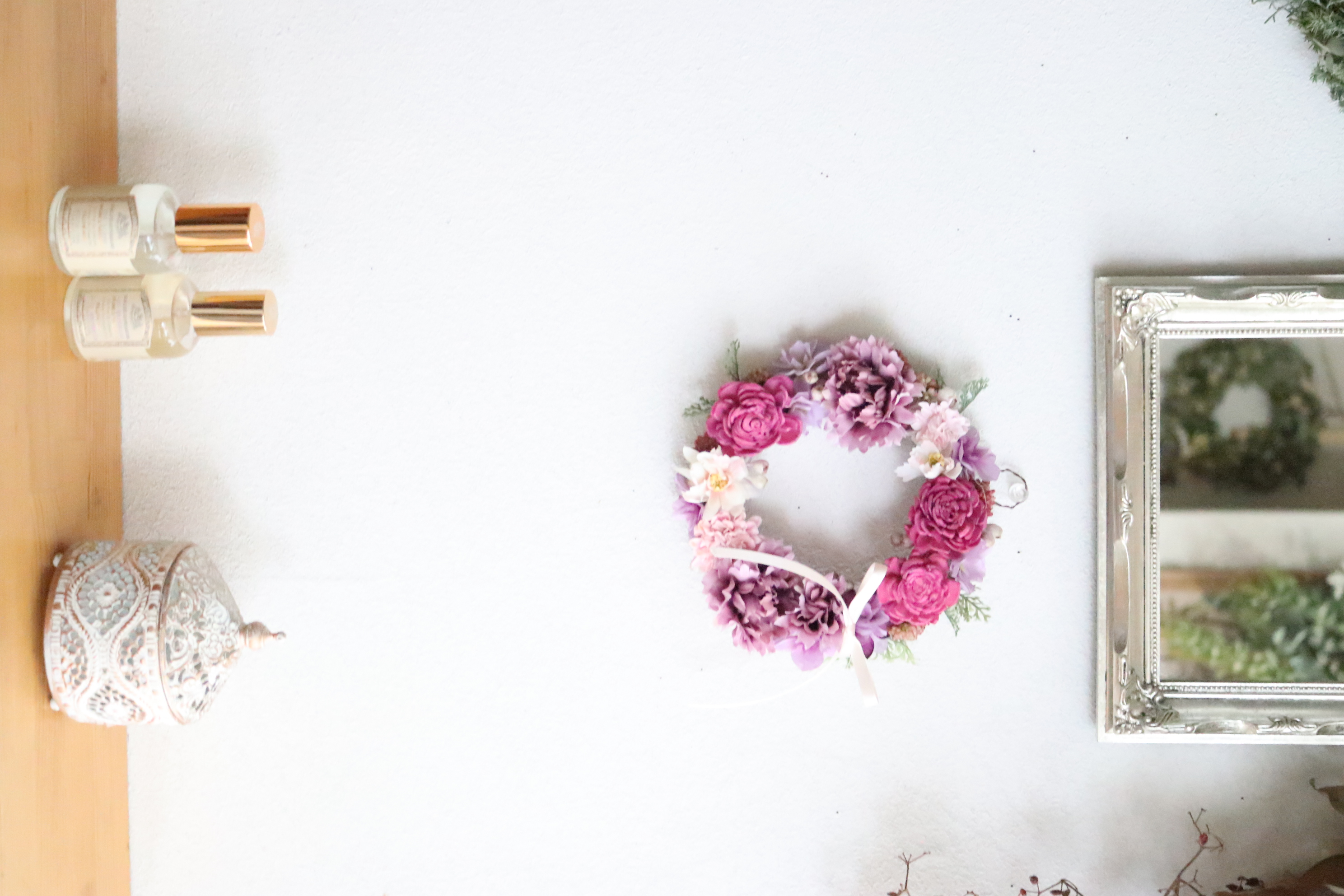 フラワーリース＜pink＞